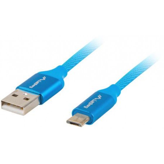 KABEL USB MICRO(M)->USB-A(M) 2.0  NIEBIESKI 50cm