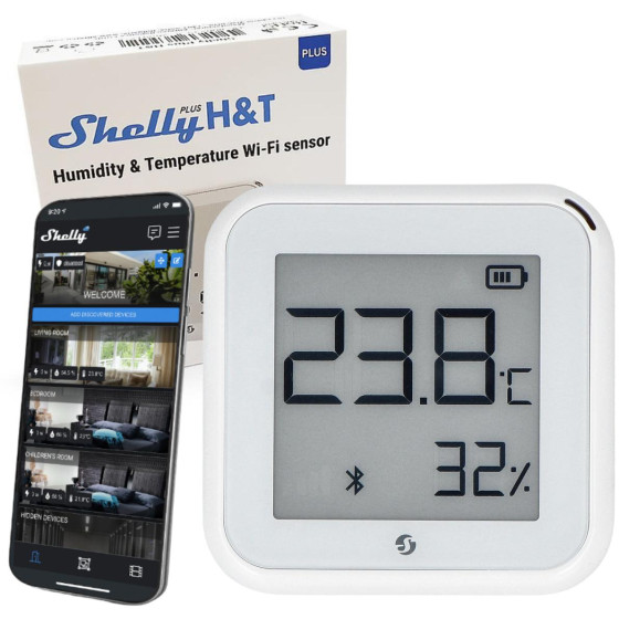 Shelly Plus H&T Czujnik temperatury i wilgotności