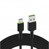 KABEL USB-A -> USB-C Green Cell RAY 200cm ZIELONY LED QUICK CHARGE 3.0 KABGC13
