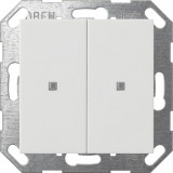 GIRA czujnik przyciskowy 2x KNX ONE System 55 czysta biel mat 517327