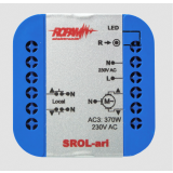 ROPAM SROL-ari bezprzewodowy, douszkowy sterownik rolety 230VAC, amperometryka, status rolety w aplikacji i panelu dotykowym (-IP-64).