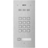 ACO COMO-PRO-CODE-A1 Panel domofonowy COMO-PRO-CODE-A1, audio, 1 przycisk dzwonienia, zamek szyfrowy, czytnik breloków zbliżeniowych, podtynkowy, stal nierdzewna