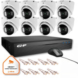Zestaw monitoringu 8 kamer kopułkowych IP EZ-IP by Dahua niezawodna ochrona 2K