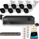 Zestaw monitoringu IP KENIK NVR 1TB-8CH 8 kamer tubowych 2MPx
