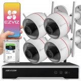 Zestaw monitoringu bezprzewodowego 4 kamery tubowe 4MPx WiFi EZVIZ