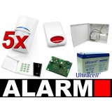 Alarm Satel CA-6 LED, 5xBPR2-W12, syg. zew. SPL-5010R